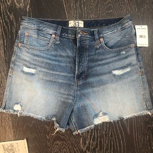 Free People Makai Ripped Cutoff Denim Shorts
